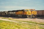 Tied down loaded coal train